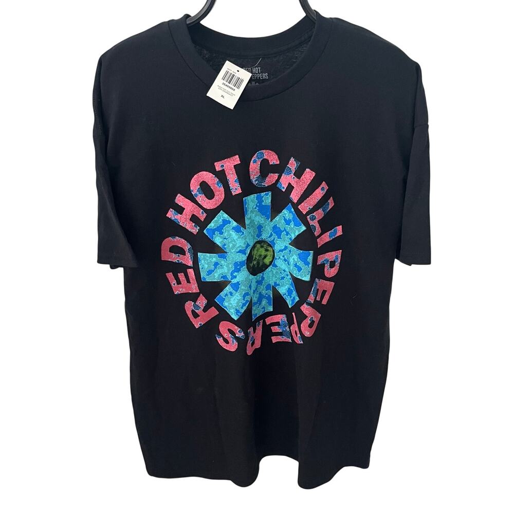 Red Hot Chili Peppers RHCP Starburst Cities T-Shirt Sz XL Black Graphic Tee NWT